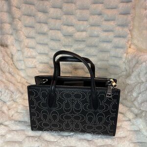Coach Nina Tote Black and Silver
